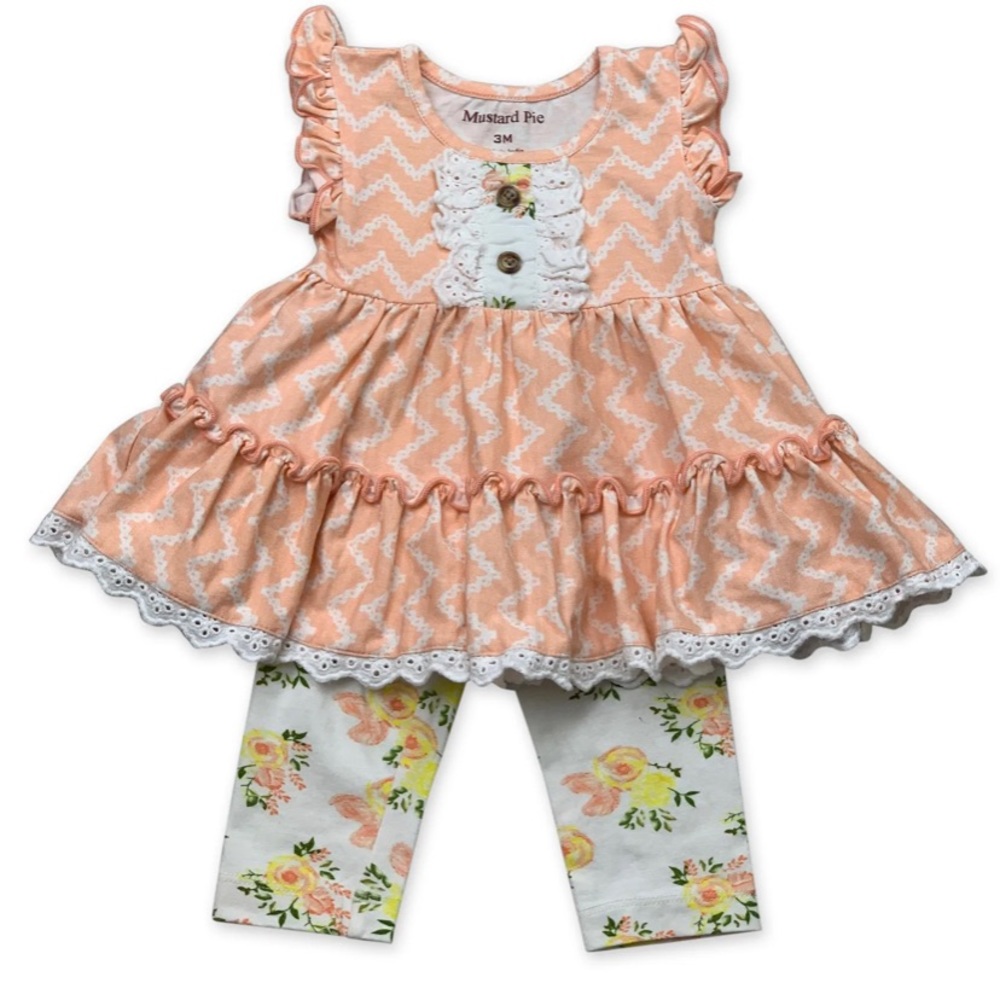 NWT mustard pie Lucy dress set